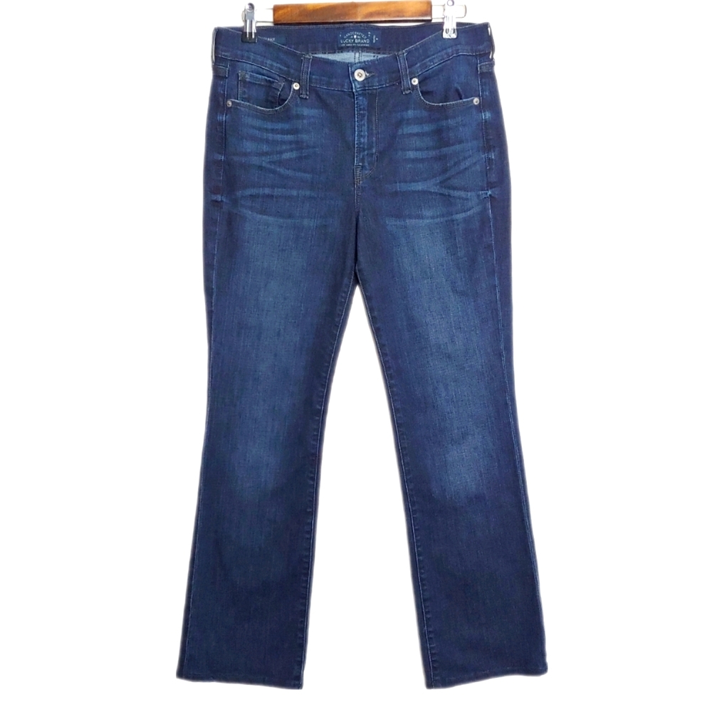 Lucky Brand Handcrafted Women's Brooke Dark Wash Blue Bootcut Jeans Size 10